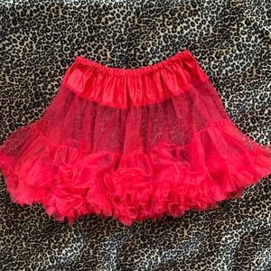 Red petticoat tutu